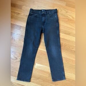GAP washed black stretch denim cigarette jean - size 4/27R x 26” inseam